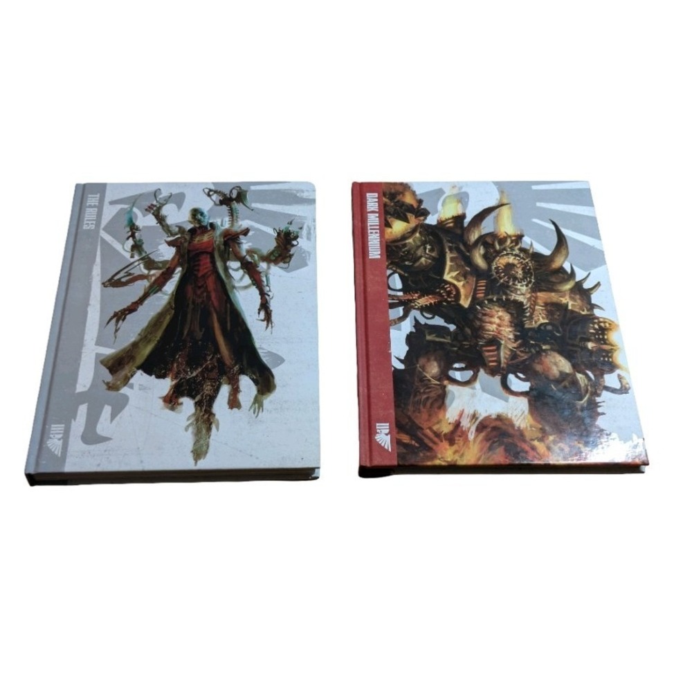Set Of 2 Books Wargame Warhammer 40,000-The Rules And Dark Millennium Hardcover